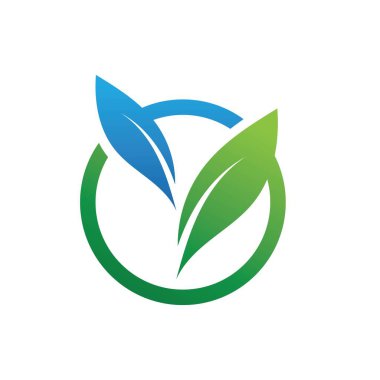Yeşil ağaç yaprağı ekoloji doğa elementi vektörü logoları