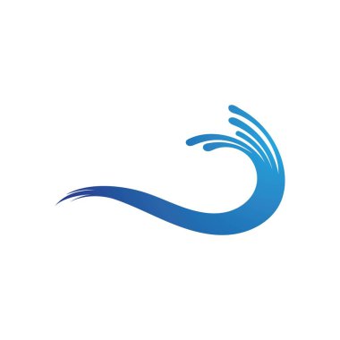 Su dalgası simgesi vektör çizim logosu