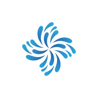 Su dalgası simgesi vektör çizim logosu