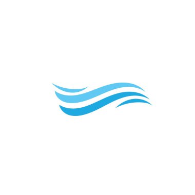 Su dalgası simgesi vektör çizim logosu