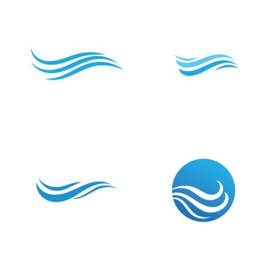 Su dalgası simgesi vektör çizim logosu