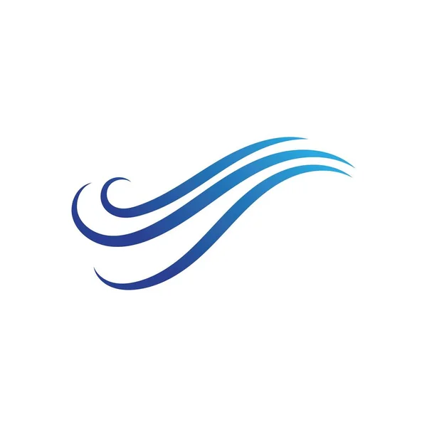 Wasser Welle Symbol Vektor Illustration Design Logo — Stockvektor