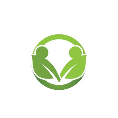 Yeşil ağaç yaprağı ekoloji doğa elementi vektörü logoları