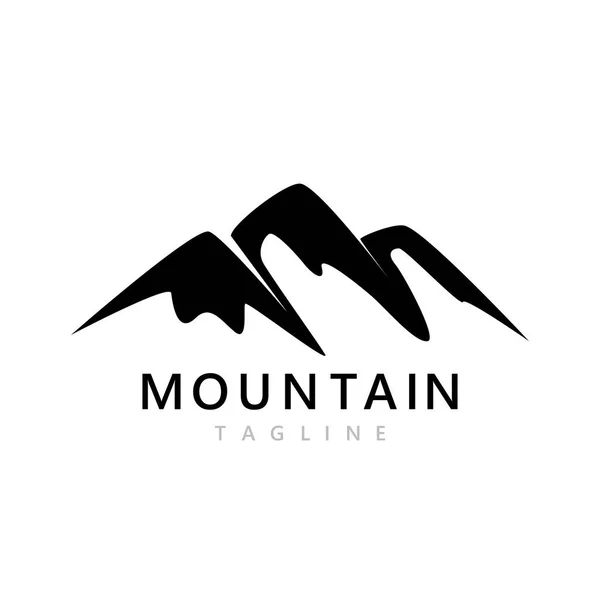 Mountain Ikon Logotyp Mall Vektor Illustration Design — Stock vektor