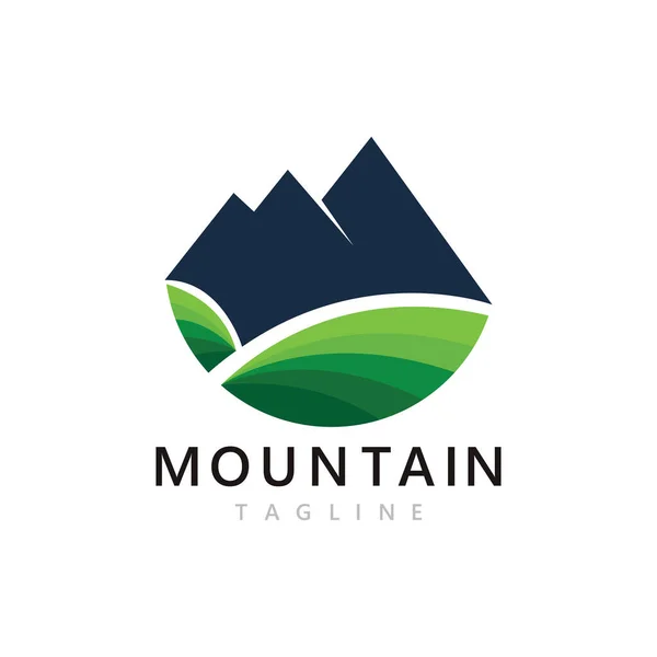 Mountain Ikon Logotyp Mall Vektor Illustration Design — Stock vektor