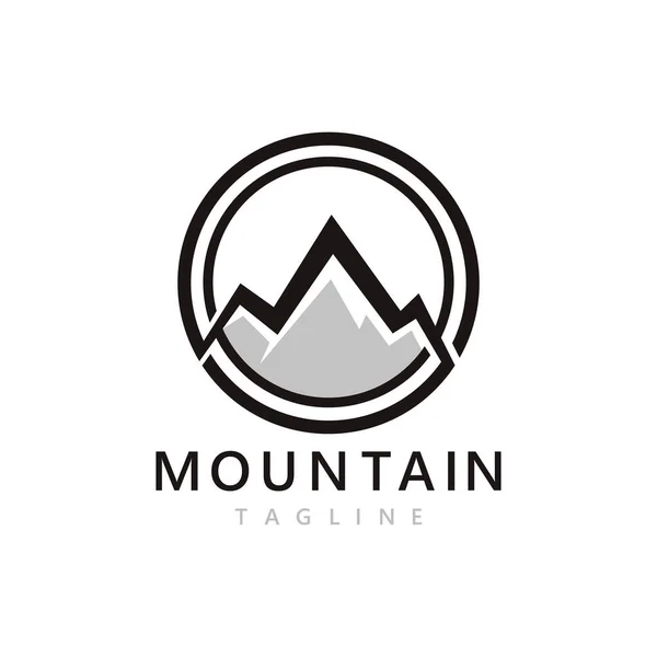 Mountain Ikon Logotyp Mall Vektor Illustration Design — Stock vektor