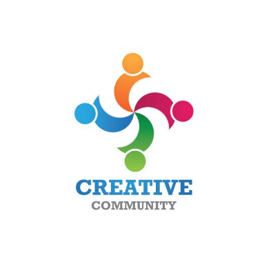 Topluluk, ağ ve sosyal simge tasarım şablonu