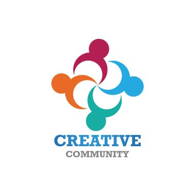 Topluluk, ağ ve sosyal simge tasarım şablonu