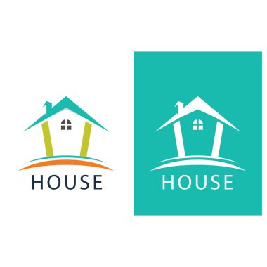 Ev logosu ve sembol vektörü