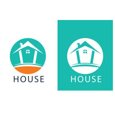 Ev logosu ve sembol vektörü