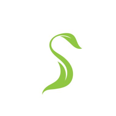 Yaprak yeşili logo taze vektör şablonu