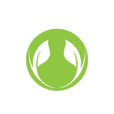 Yaprak yeşili logo taze vektör şablonu