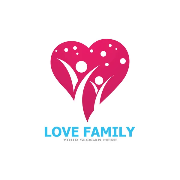 Familie Zorg Logo Symbool Template Vector — Stockvector