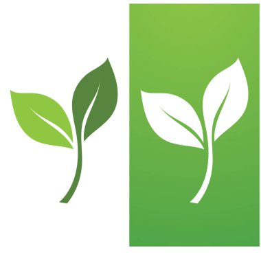  Yaprak yeşil logo ekoloji doğa element vektörü
