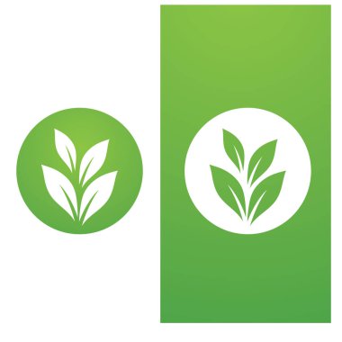  Yaprak yeşil logo ekoloji doğa element vektörü