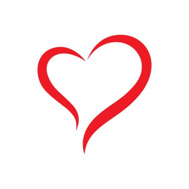  Aşk simgesi logo şablonu Vektör illüstrasyonu 