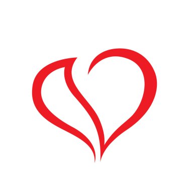  Aşk simgesi logo şablonu Vektör illüstrasyonu 