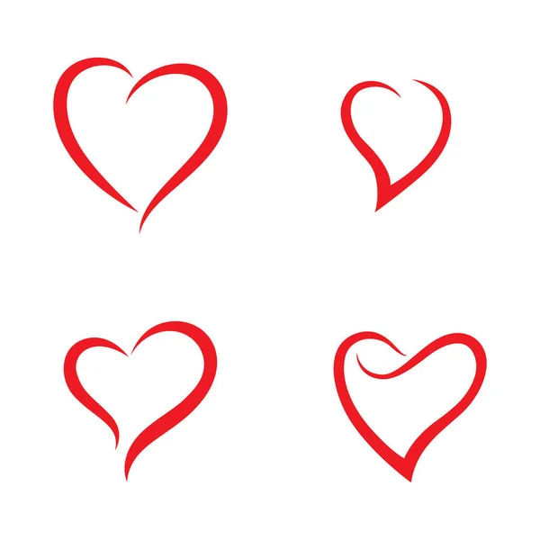 Love Icon Logo Template Vector Illustration — Stock Vector