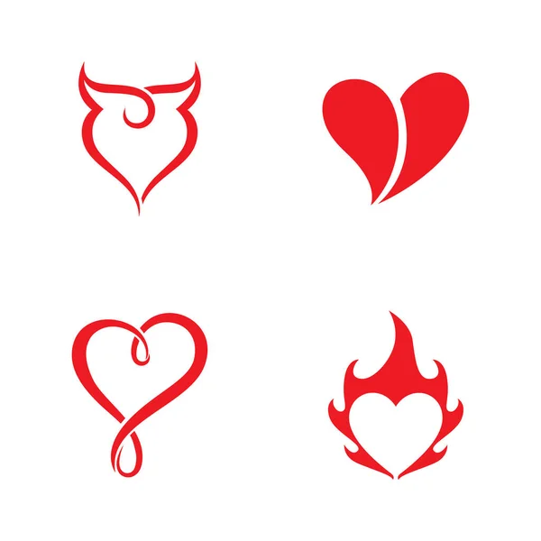 Love Icon Logo Template Vector Illustration — Stock Vector