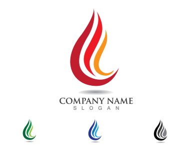 ateş ve su sembolü logosu