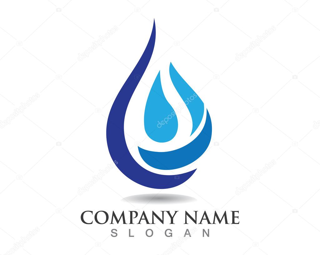Fire and water symbol logo