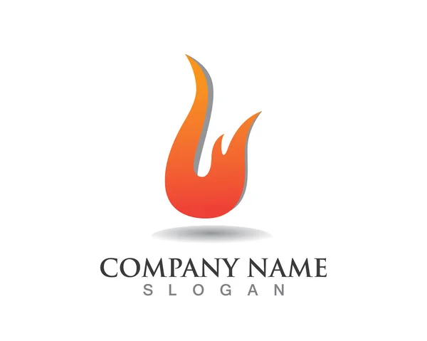 Fire logo konzept firmenname — Stockvektor