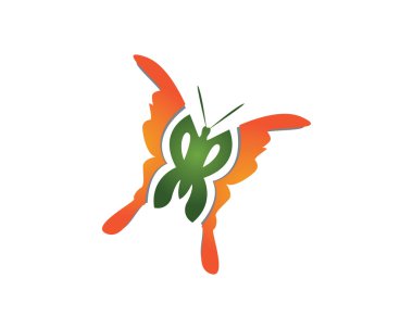 Kelebek sembolü logo veya şablonu