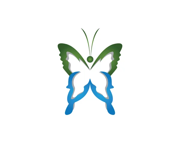 Símbolo de mariposa logotipo o plantilla — Archivo Imágenes Vectoriales