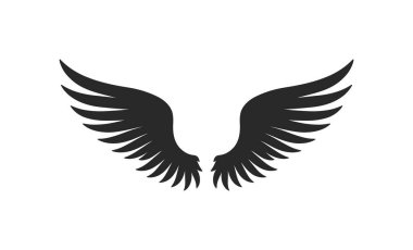 Geometrik Tüy Kanat Simgesi Tasarımı