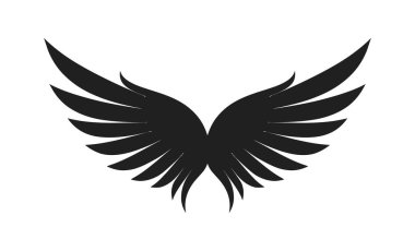 Yüksek Kontrastlı Zarif Kanatlar Logosu