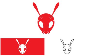 Baş Karınca Logosu vektör tasarımı