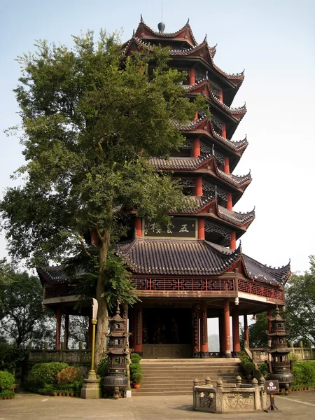 Çin Pagoda gökyüzünde