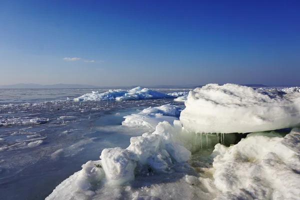 Mare invernale congelato — Foto Stock