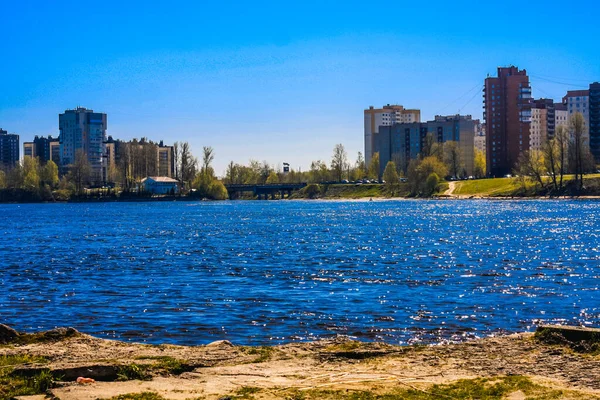 St. Petersburg 'un banliyölerinde ilkbaharda doğa