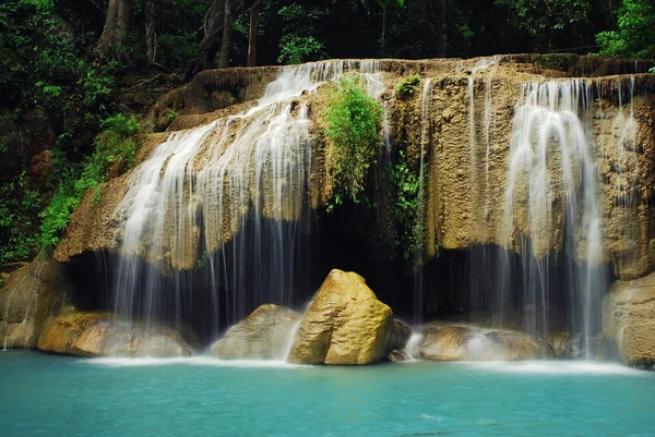 Waterfall with blue stream — Stock Photo, Image