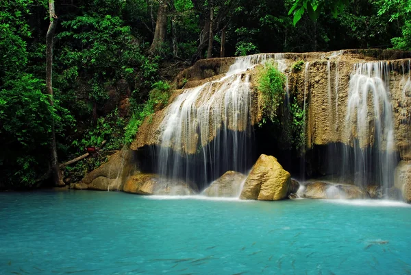 Waterfall with blue stream — Stock Photo, Image