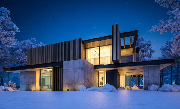 Rendu Maison Confortable Moderne Avec Parking Piscine Vendre Louer Avec — Photo