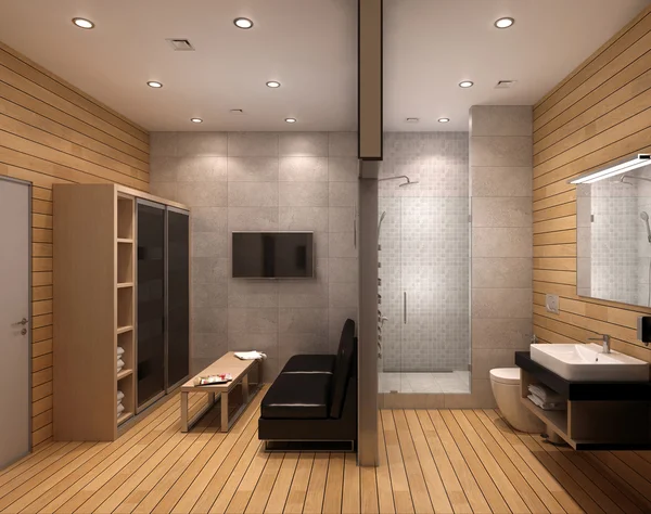 욕실의 3d 렌더링 — 스톡 사진