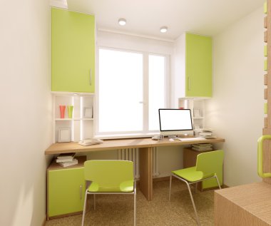 Nursery in green shades