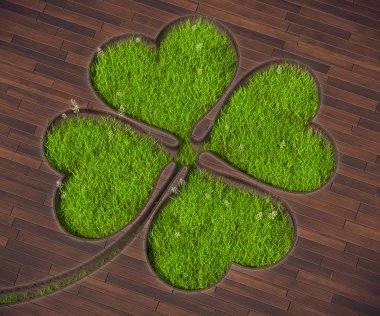 Shaped lawn clover