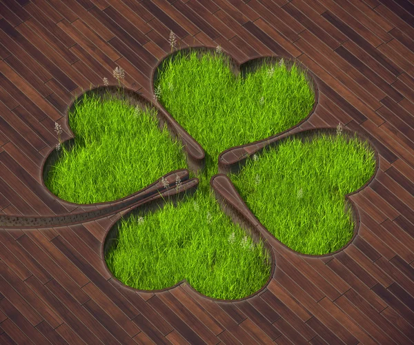 Shaped lawn clover — Zdjęcie stockowe