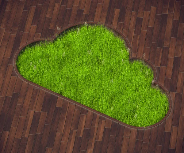 Shaped lawn cloud — Zdjęcie stockowe