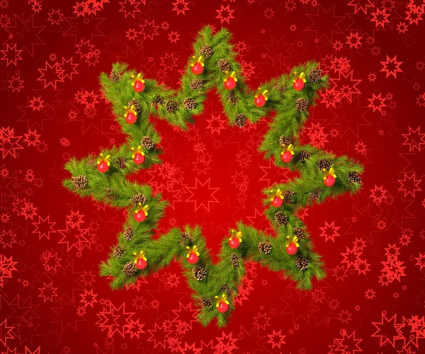 Christmas wreath in the shape of a Christmas Star — ストック写真