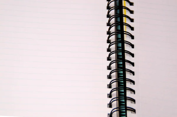 Caderno e caneta. Diário aberto e caneta para gravar — Fotografia de Stock