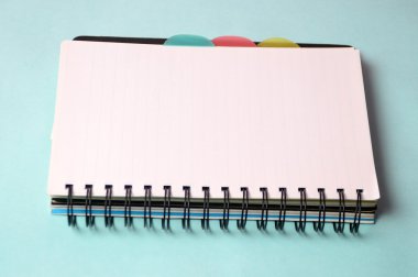 Defter ve kalem. Açık günlüğü ve kaydetmek için kalem