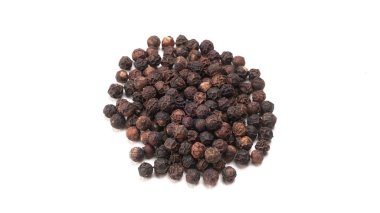 View of allspice on white background 