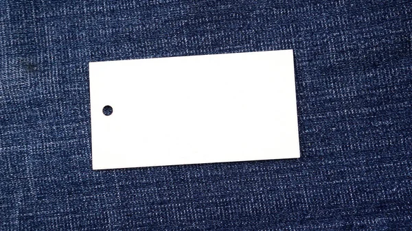 Closeup View Jeans Blank Business Card — Stock Photo, Image