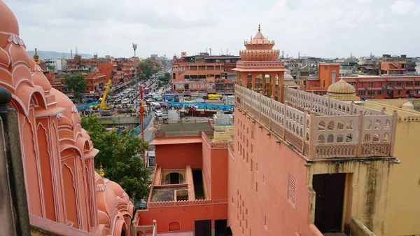Jaipur India August 2019 Nádvoří Kašny Hawa Mahal Známé Také — Stock fotografie