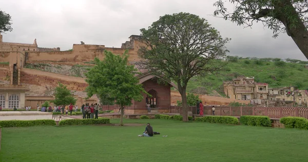 Jaipur Rajasthan Índia Agosto 2019 Turista Amer Fort Amber Fort — Fotografia de Stock