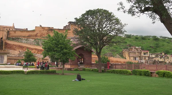 Jaipur Rajasthan India 2019 Augusztus Turizmus Amer Erődjében Amber Erőd — Stock Fotó